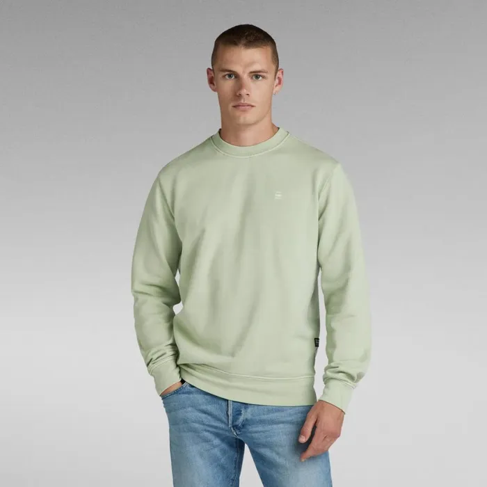 Sweatshirts and Hoodies Men GStar RAW Overdyed Regular Sweater Renaissance Cameo Green Gd Sweatshirts and Hoodies Men GStar RAW Overdyed Regular Sweater Renaissance Cameo Green Gd