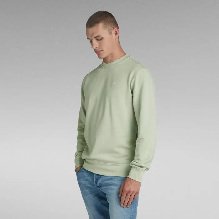 Sweatshirts and Hoodies Men GStar RAW Overdyed Regular Sweater Renaissance Cameo Green Gd