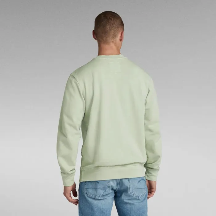 Sweatshirts and Hoodies Men GStar RAW Overdyed Regular Sweater Renaissance Cameo Green Gd