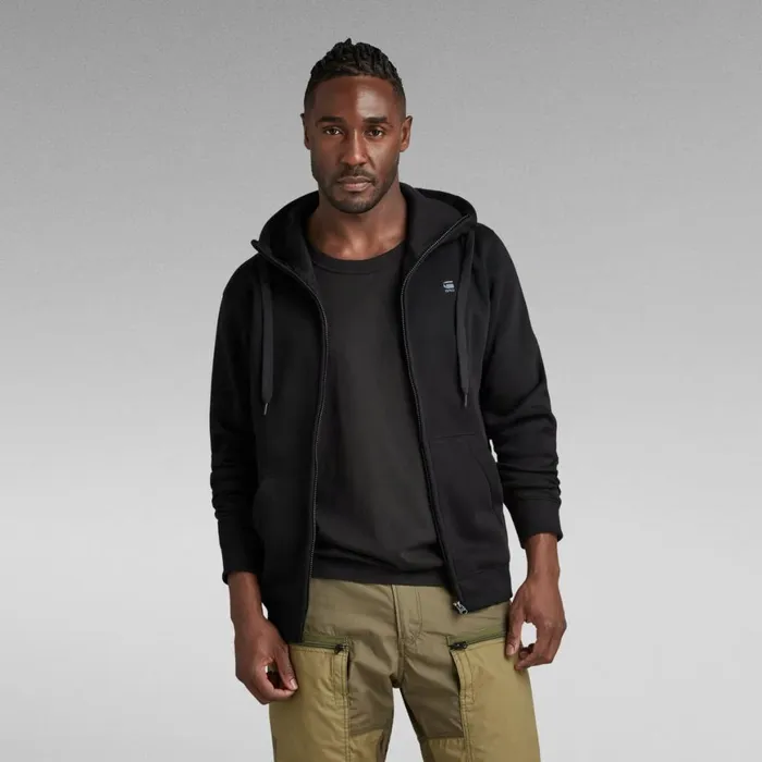 Sweatshirts and Hoodies Men GStar RAW Premium Core Hooded Zip Sweater Dark Black Sweatshirts and Hoodies Men GStar RAW Premium Core Hooded Zip Sweater Dark Black