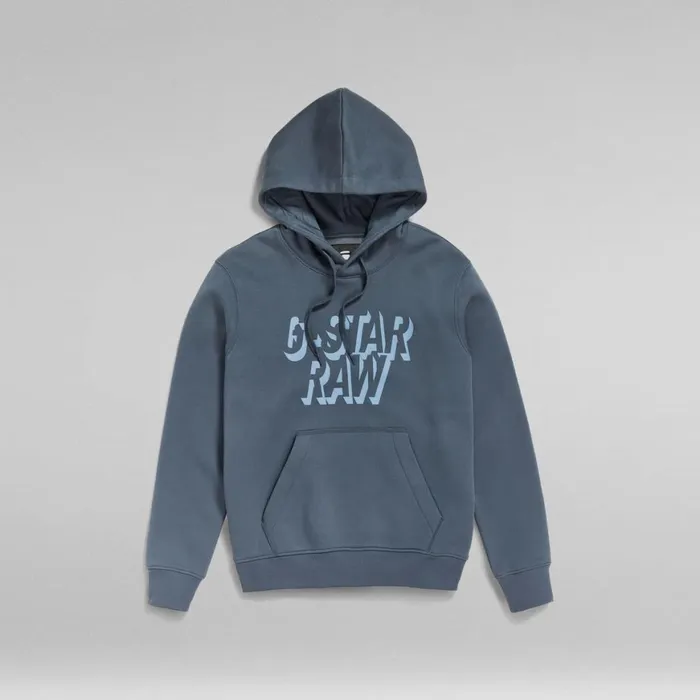 Sweatshirts and Hoodies Men GStar RAW Retro Shadow Graphic Hooded Sweater Fantem Blue