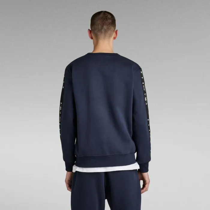 Sweatshirts and Hoodies Men GStar RAW Sport A Tape Crew Sweater Sartho Blue