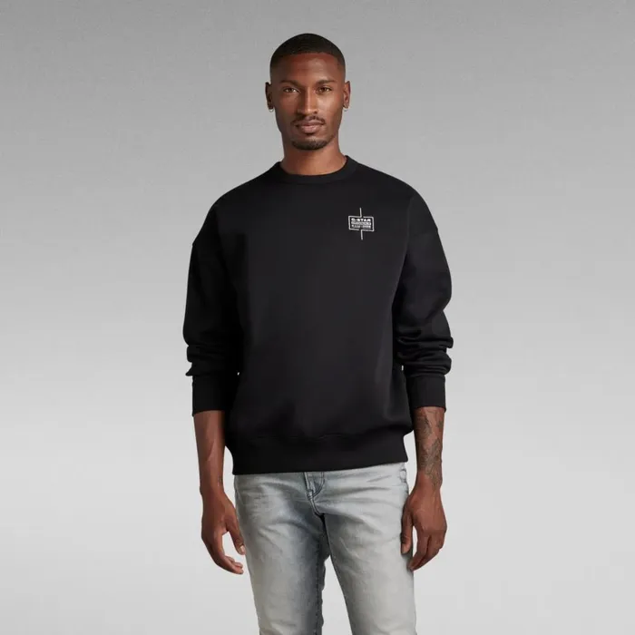 Sweatshirts and Hoodies Men GStar RAW Unisex Core Loose Sweater Dark Black
