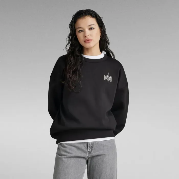 Sweatshirts and Hoodies Men GStar RAW Unisex Core Loose Sweater Dark Black
