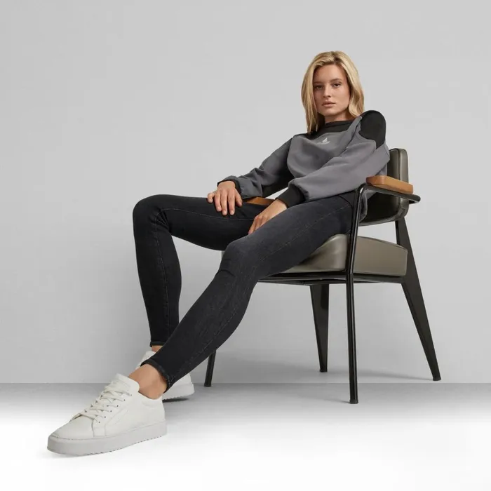 Sweatshirts and Hoodies Women GStar RAW Graphic Insert Sweater Granitedark Black Color Block