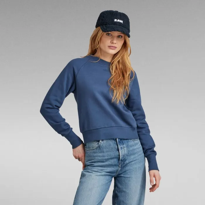 Sweatshirts and Hoodies Women GStar RAW Raglan Logo Sweater Rank Blue