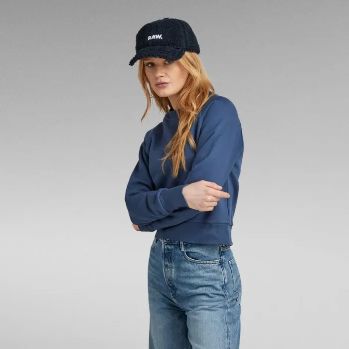 Sweatshirts and Hoodies Women GStar RAW Raglan Logo Sweater Rank Blue