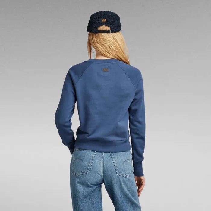 Sweatshirts and Hoodies Women GStar RAW Raglan Logo Sweater Rank Blue