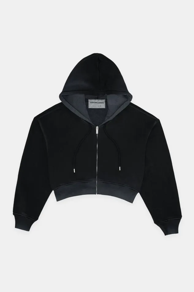 Sweatshirts Women COTTON CITIZEN Boston Crop Hoodie Vintage Black Sweatshirts Women COTTON CITIZEN Boston Crop Hoodie Vintage Black