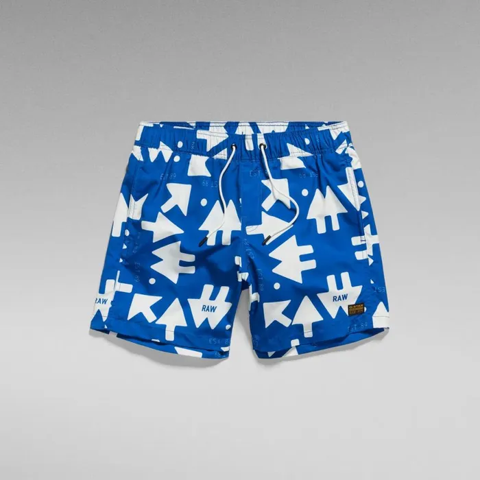 Swimwear Men GStar RAW Dirik Allover Swim Shorts Hudson Blue Raw Arrow Small
