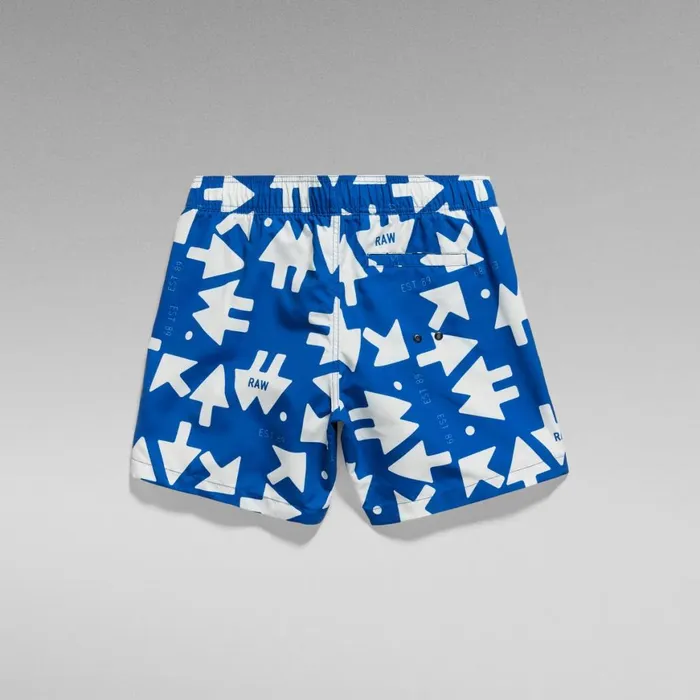 Swimwear Men GStar RAW Dirik Allover Swim Shorts Hudson Blue Raw Arrow Small