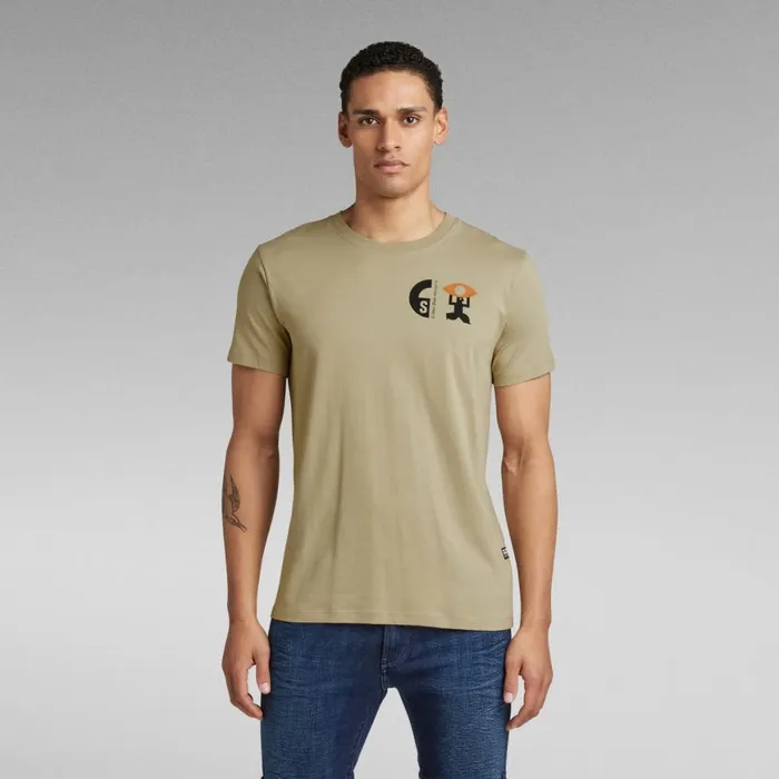 TShirts and Polos Men GStar RAW Back Graphic TShirt Light Moss