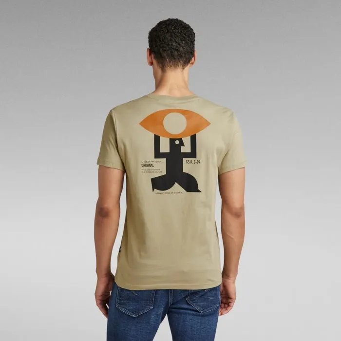 TShirts and Polos Men GStar RAW Back Graphic TShirt Light Moss