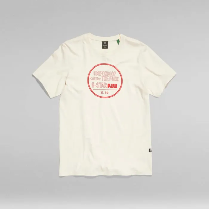 TShirts and Polos Men GStar RAW Chest Graphic Slim TShirt Ecru
