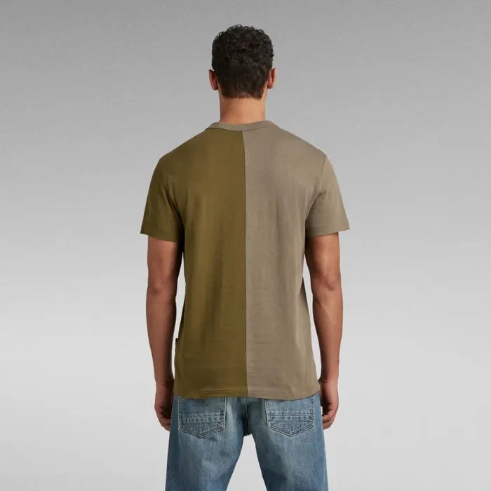 TShirts and Polos Men GStar RAW Cut and Sew Graphic TShirt Turfdark Olive