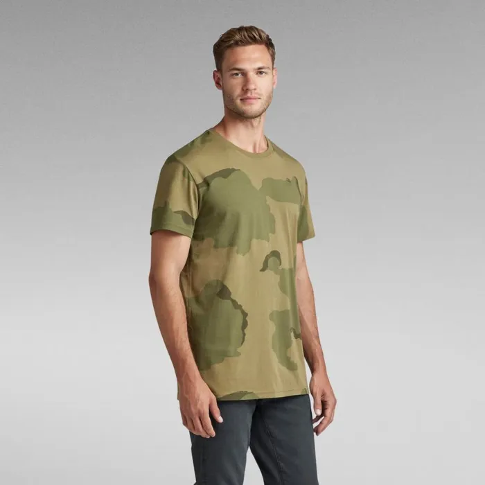 TShirts and Polos Men GStar RAW Desert Camo TShirt Smoke Olive Desert Camo