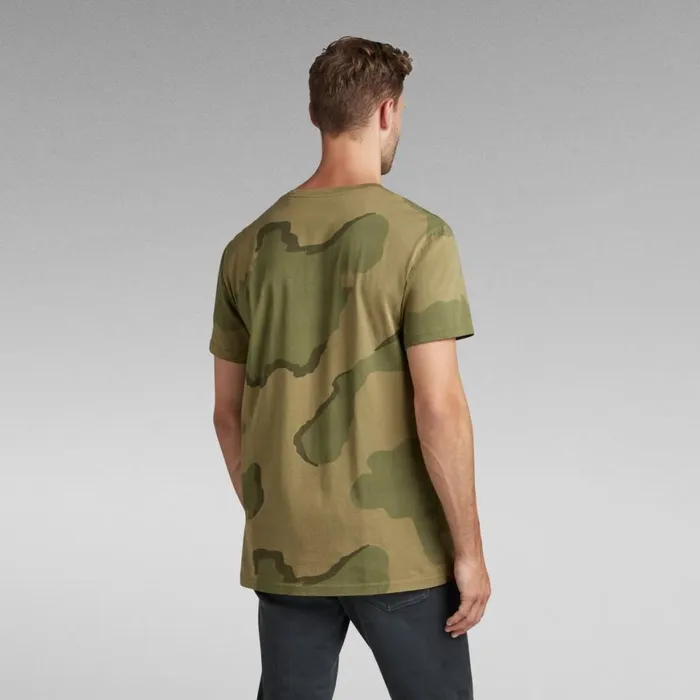 TShirts and Polos Men GStar RAW Desert Camo TShirt Smoke Olive Desert Camo