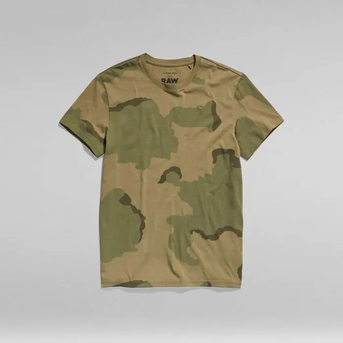 TShirts and Polos Men GStar RAW Desert Camo TShirt Smoke Olive Desert Camo