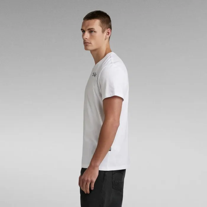 TShirts and Polos Men GStar RAW Graphic Ribbed TShirt White