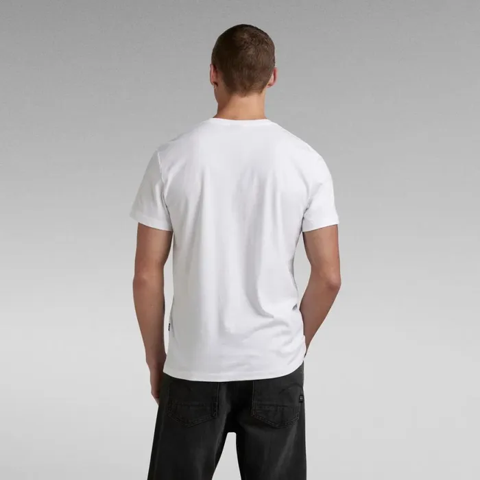 TShirts and Polos Men GStar RAW Graphic Ribbed TShirt White
