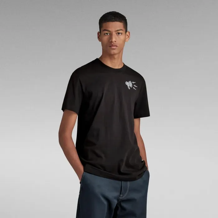 TShirts and Polos Men GStar RAW Megaphone Graphic TShirt Dark Black