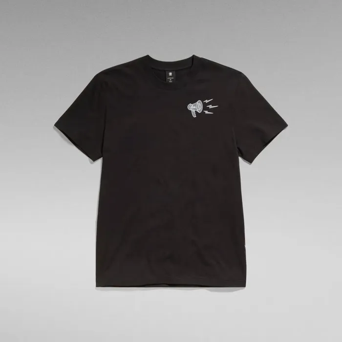 TShirts and Polos Men GStar RAW Megaphone Graphic TShirt Dark Black