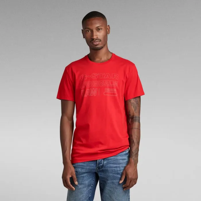 TShirts and Polos Men GStar RAW Originals TShirt Acid Red