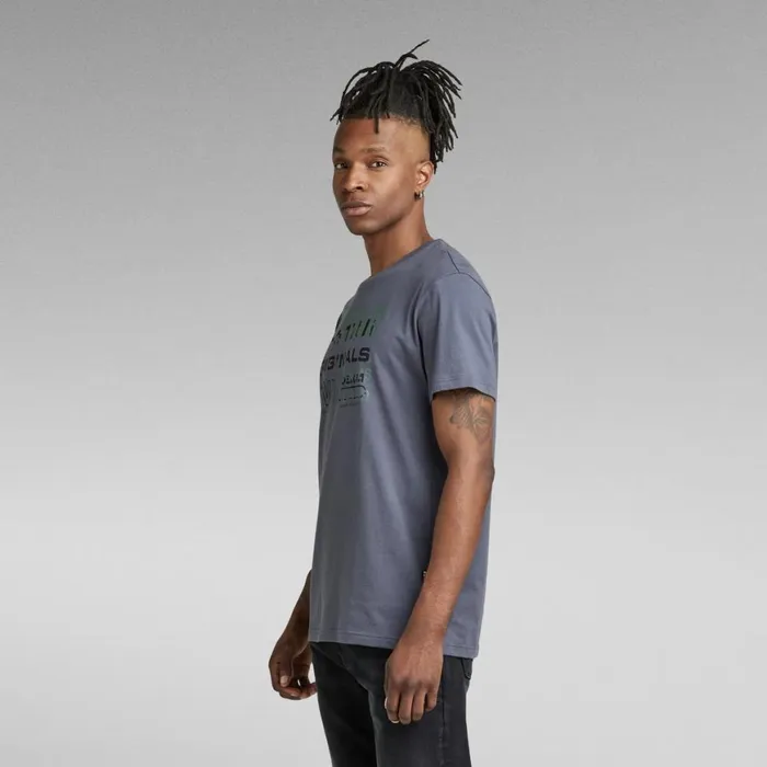 TShirts and Polos Men GStar RAW Stencil Originals TShirt Fantem Blue