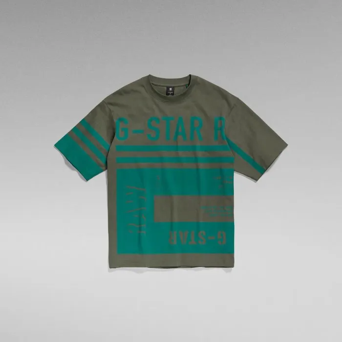 TShirts and Polos Men GStar RAW Unisex TShirt Scarf Graphic Boxy Light Hunter TShirts and Polos Men GStar RAW Unisex TShirt Scarf Graphic Boxy Light Hunter