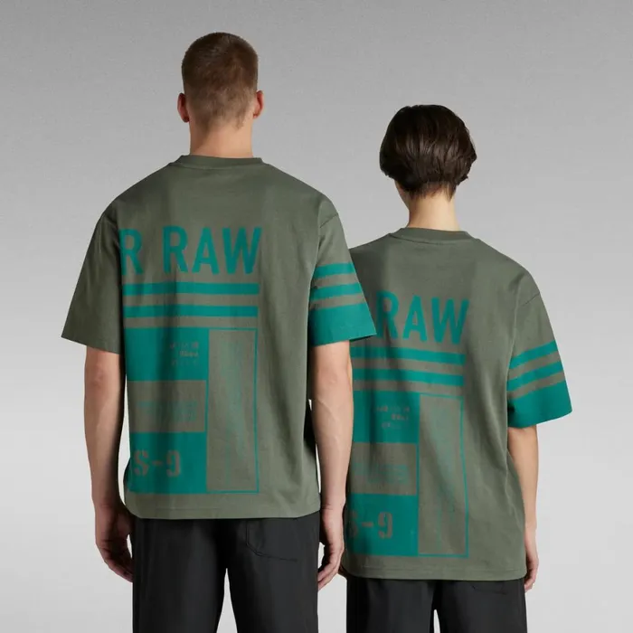 TShirts and Polos Men GStar RAW Unisex TShirt Scarf Graphic Boxy Light Hunter