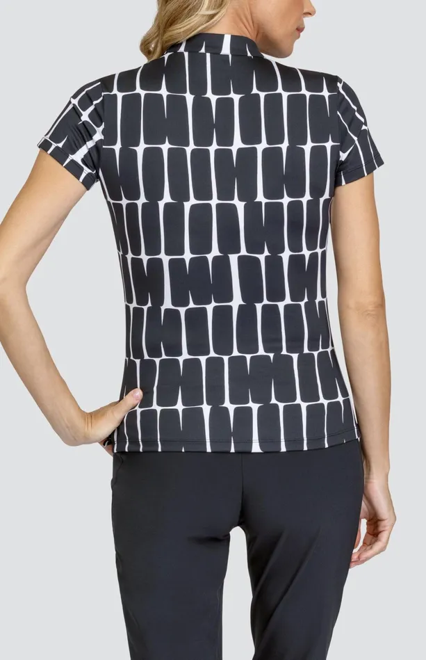 Tail Activewear Atha Top 8211 Checkered Geo Women Short Sleeve