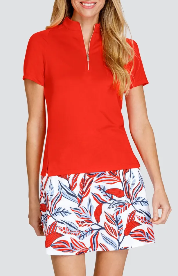 Tail Activewear Enriquetta Top 8211 Cherry Tomato Women Short Sleeve