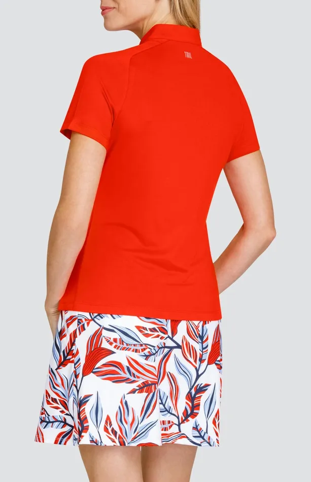 Tail Activewear Enriquetta Top 8211 Cherry Tomato Women Short Sleeve