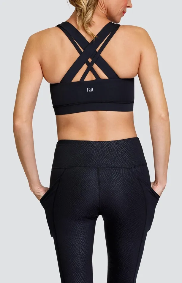 Tail Activewear Estee Sports Bra 8211 Onyx Black 8211 FINAL SALE Women Sports Bras