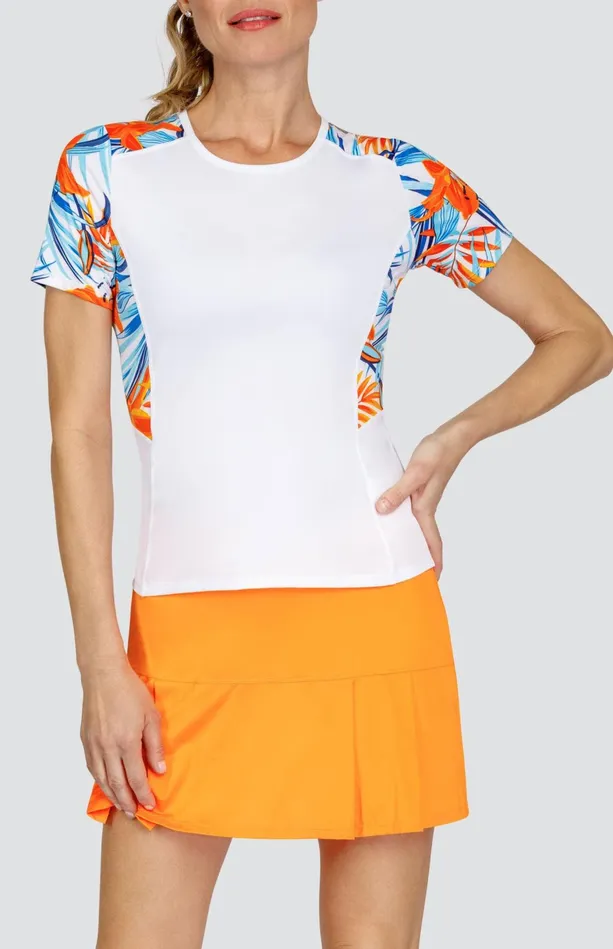 Tail Activewear Jolisa Top 8211 Mango Lilies 8211 FINAL SALE Women Short Sleeve