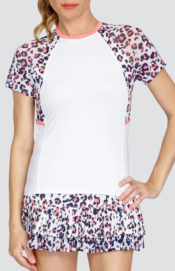 Tail Activewear Odette Top 8211 Chalk White Women Short Sleeve