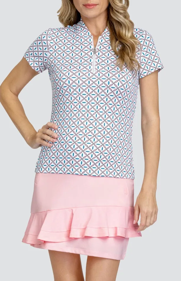 Tail Activewear Rosalia Top 8211 Trellis Geo Women Short Sleeve