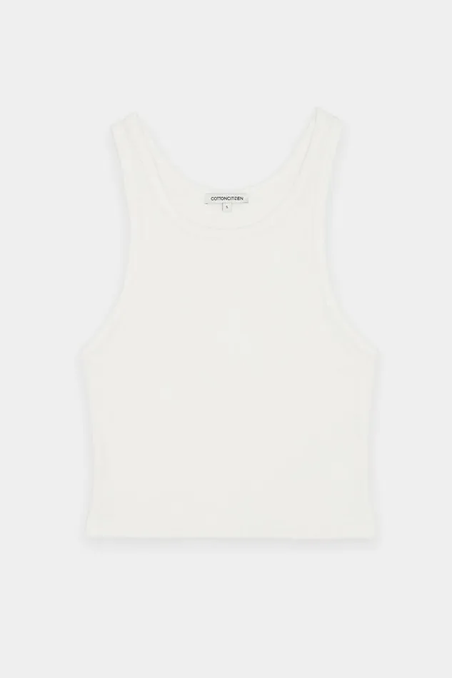 Tanks Women COTTON CITIZEN Verona Crop Tank White Tanks Women COTTON CITIZEN Verona Crop Tank White