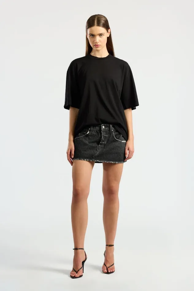 Tees Women COTTON CITIZEN Bowie Tee Jet Black Tees Women COTTON CITIZEN Bowie Tee Jet Black