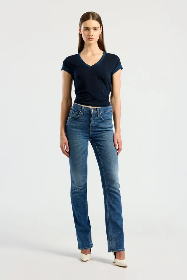Tees Women COTTON CITIZEN Standard VNeck Tee Vintage Navy Tees Women COTTON CITIZEN Standard VNeck Tee Vintage Navy