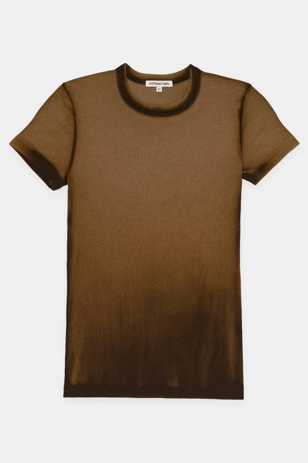 Tees Women COTTON CITIZEN Verona Tee Espresso Cast Tees Women COTTON CITIZEN Verona Tee Espresso Cast