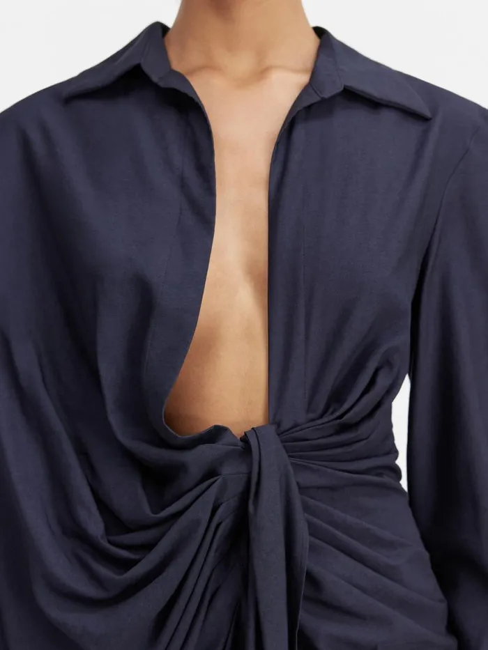 The Bahia Dress Dark Navy Women JACQUEMUS Dresses and Skirts The Bahia Dress Dark Navy Women JACQUEMUS Dresses and Skirts