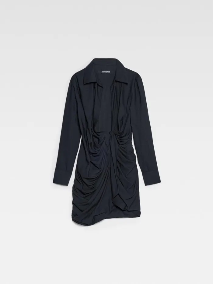 The Bahia Dress Dark Navy Women JACQUEMUS Dresses and Skirts The Bahia Dress Dark Navy Women JACQUEMUS Dresses and Skirts