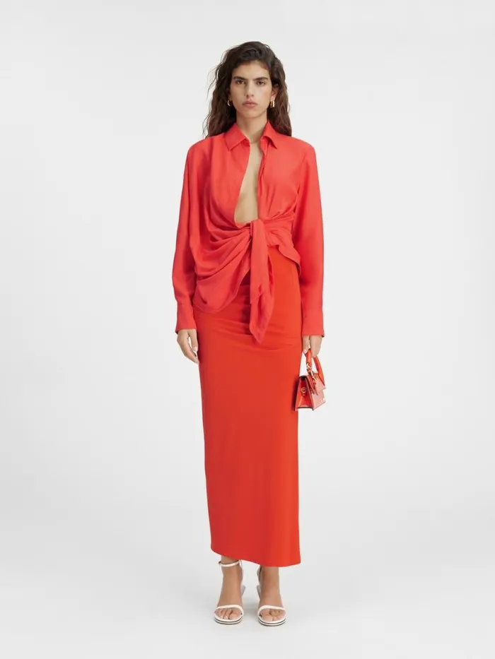 The Bahia Shirt Orange Women JACQUEMUS Tops and Shirts
