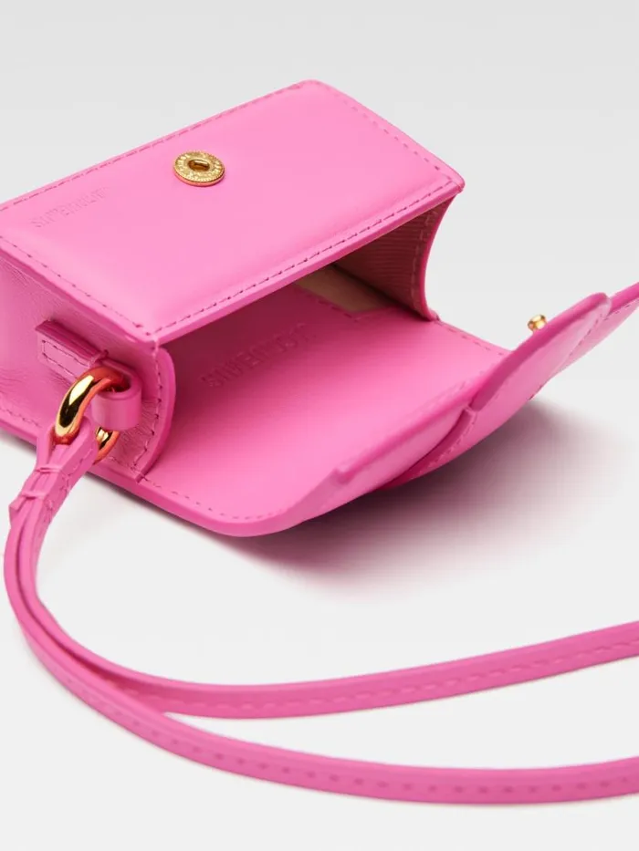 The Bambino Flap Case Neon Pink WomenMen JACQUEMUS Small Leather Goods The Bambino Flap Case Neon Pink WomenMen JACQUEMUS Small Leather Goods