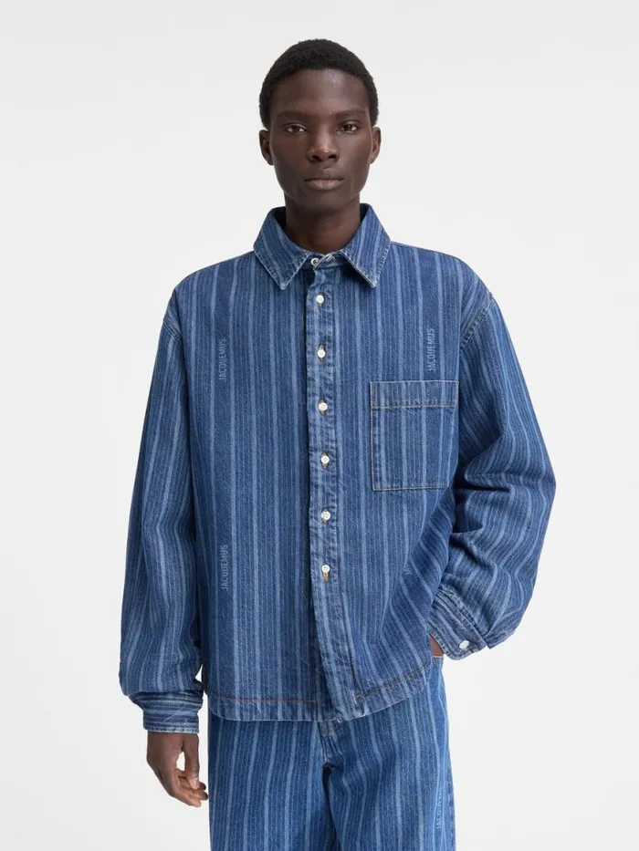 The Boulanger Shirt Print Blue Stripes Men JACQUEMUS Shirts The Boulanger Shirt Print Blue Stripes Men JACQUEMUS Shirts