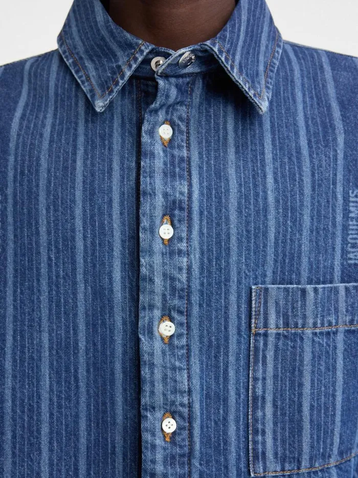 The Boulanger Shirt Print Blue Stripes Men JACQUEMUS Shirts The Boulanger Shirt Print Blue Stripes Men JACQUEMUS Shirts