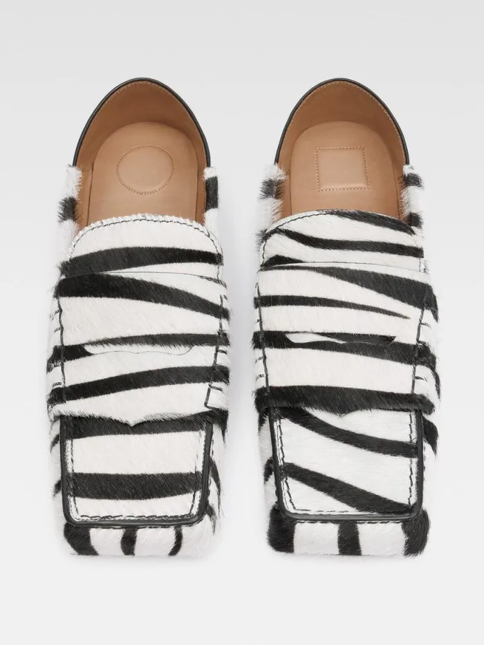 The Carr Loafers Black and White Zebra Women JACQUEMUS Shoes The Carr Loafers Black and White Zebra Women JACQUEMUS Shoes