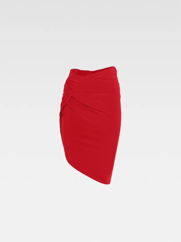 The Drapeado Mini Skirt Dark Red Women JACQUEMUS Dresses and Skirts The Drapeado Mini Skirt Dark Red Women JACQUEMUS Dresses and Skirts