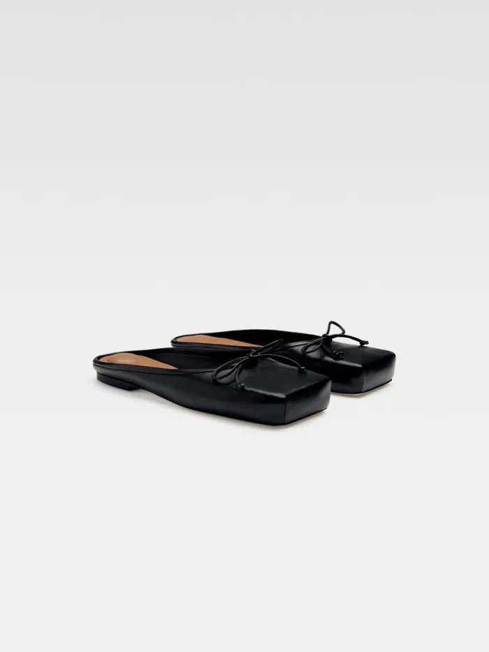 The Flat Ballet Mules Black Women JACQUEMUS Shoes The Flat Ballet Mules Black Women JACQUEMUS Shoes